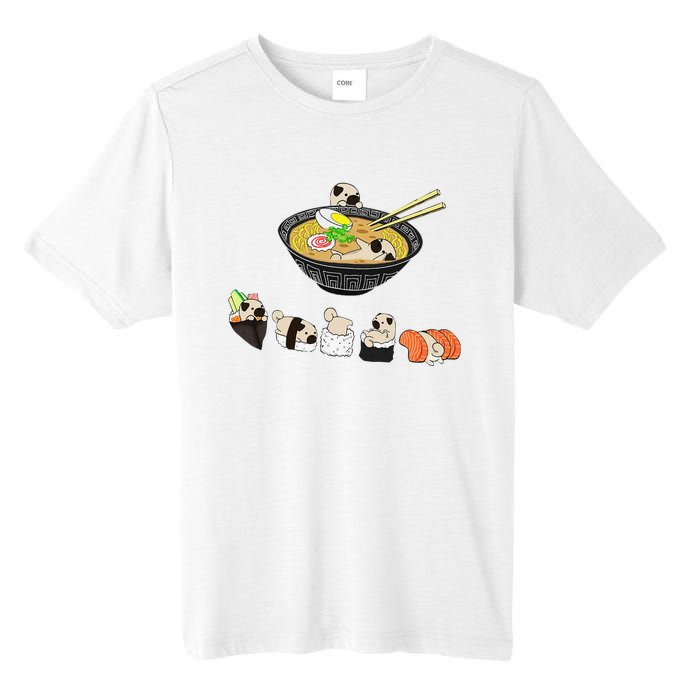 Funny Pug Sushi Ra Bowl Cute Japanese Kawaii Dog Lovers Tall Fusion ChromaSoft Performance T-Shirt