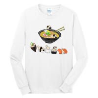 Funny Pug Sushi Ra Bowl Cute Japanese Kawaii Dog Lovers Tall Long Sleeve T-Shirt