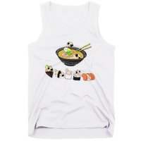 Funny Pug Sushi Ra Bowl Cute Japanese Kawaii Dog Lovers Tank Top