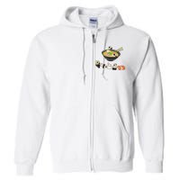 Funny Pug Sushi Ra Bowl Cute Japanese Kawaii Dog Lovers Full Zip Hoodie