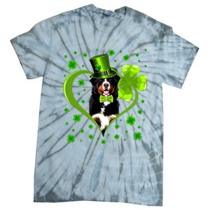 Funny Puppy Shamrock Bernese Mountain Dog St Patricks Day Premium Tie-Dye T-Shirt