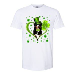 Funny Puppy Shamrock Bernese Mountain Dog St Patricks Day Premium Softstyle CVC T-Shirt