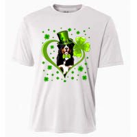 Funny Puppy Shamrock Bernese Mountain Dog St Patricks Day Premium Cooling Performance Crew T-Shirt