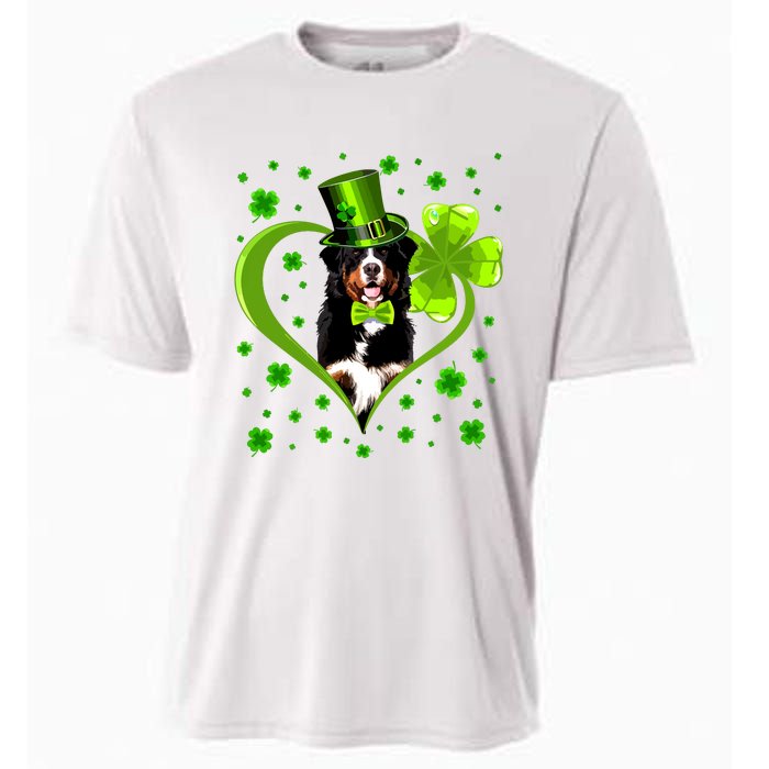 Funny Puppy Shamrock Bernese Mountain Dog St Patricks Day Premium Cooling Performance Crew T-Shirt