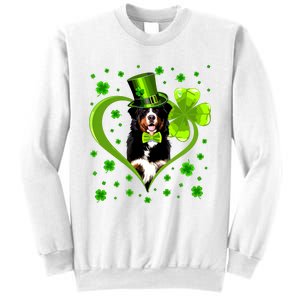 Funny Puppy Shamrock Bernese Mountain Dog St Patricks Day Premium Sweatshirt