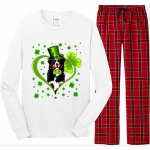 Funny Puppy Shamrock Bernese Mountain Dog St Patricks Day Premium Long Sleeve Pajama Set