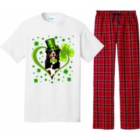 Funny Puppy Shamrock Bernese Mountain Dog St Patricks Day Premium Pajama Set