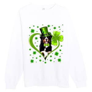 Funny Puppy Shamrock Bernese Mountain Dog St Patricks Day Premium Premium Crewneck Sweatshirt