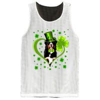 Funny Puppy Shamrock Bernese Mountain Dog St Patricks Day Premium Mesh Reversible Basketball Jersey Tank