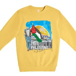 Free Palestine Save Gaza Gift Premium Crewneck Sweatshirt