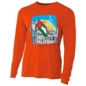 Free Palestine Save Gaza Gift Cooling Performance Long Sleeve Crew