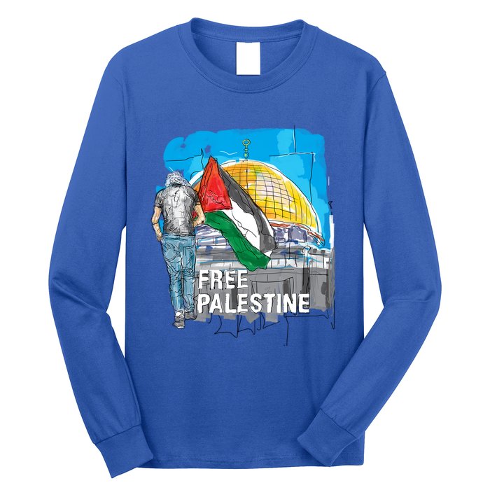 Free Palestine Save Gaza Gift Long Sleeve Shirt