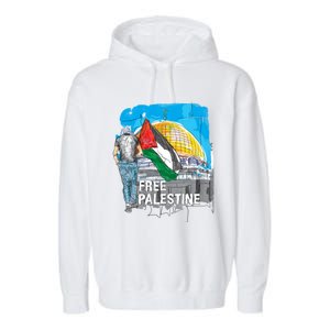 Free Palestine Save Gaza Gift Garment-Dyed Fleece Hoodie