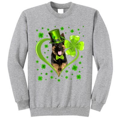 Funny Puppy Shamrock German Shepherd Dog St Patricks Day Tall Sweatshirt