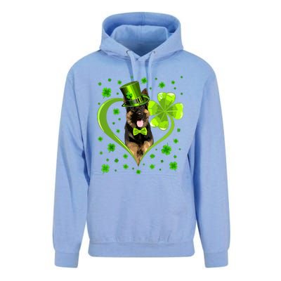 Funny Puppy Shamrock German Shepherd Dog St Patricks Day Unisex Surf Hoodie