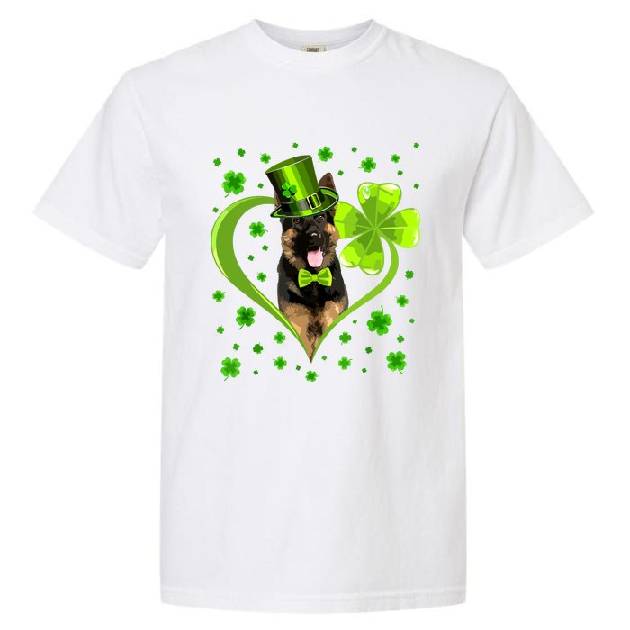 Funny Puppy Shamrock German Shepherd Dog St Patricks Day Garment-Dyed Heavyweight T-Shirt