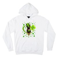 Funny Puppy Shamrock German Shepherd Dog St Patricks Day Hoodie