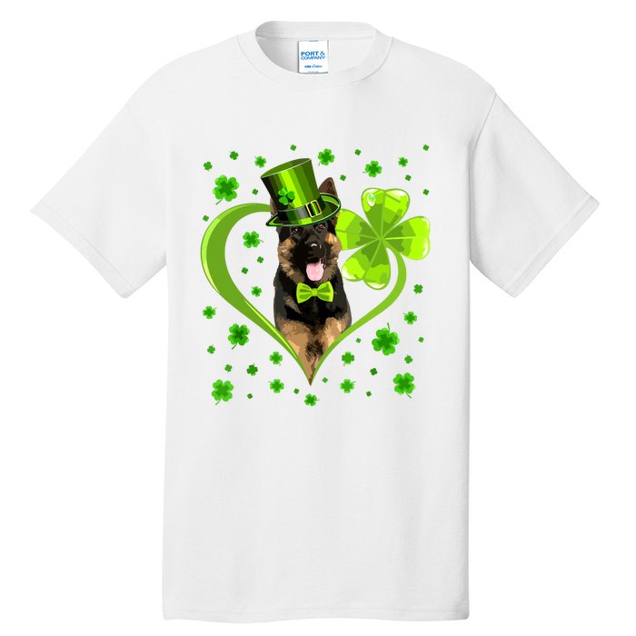 Funny Puppy Shamrock German Shepherd Dog St Patricks Day Tall T-Shirt