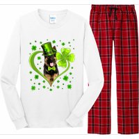 Funny Puppy Shamrock German Shepherd Dog St Patricks Day Long Sleeve Pajama Set