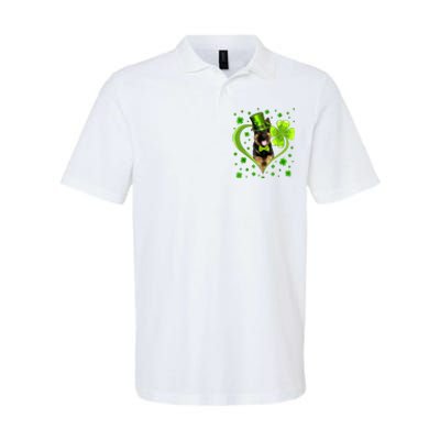 Funny Puppy Shamrock German Shepherd Dog St Patricks Day Softstyle Adult Sport Polo