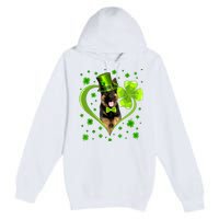 Funny Puppy Shamrock German Shepherd Dog St Patricks Day Premium Pullover Hoodie