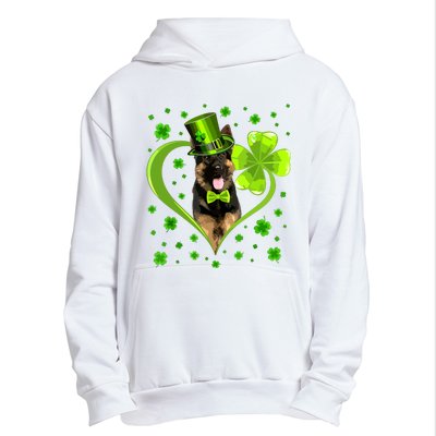 Funny Puppy Shamrock German Shepherd Dog St Patricks Day Urban Pullover Hoodie