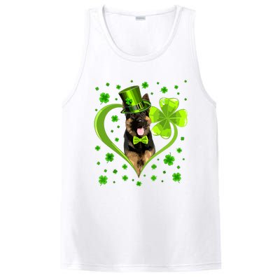 Funny Puppy Shamrock German Shepherd Dog St Patricks Day PosiCharge Competitor Tank