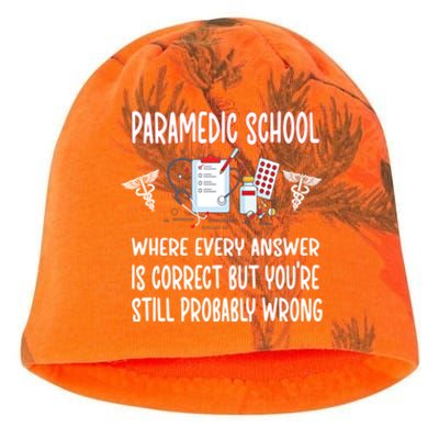 Funny Paramedic School Future Emt Student Emt School Gift Kati - Camo Knit Beanie