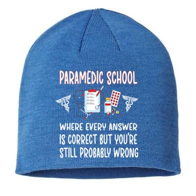 Funny Paramedic School Future Emt Student Emt School Gift Sustainable Beanie