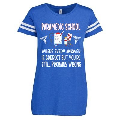 Funny Paramedic School Future Emt Student Emt School Gift Enza Ladies Jersey Football T-Shirt