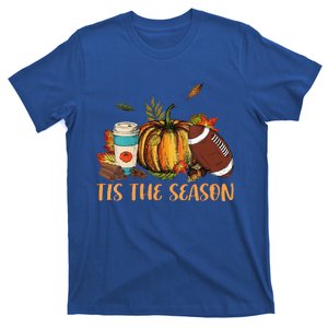 Funny Pumpkin Spice Football Tis The Season Fall Thanksgiving Gift T-Shirt