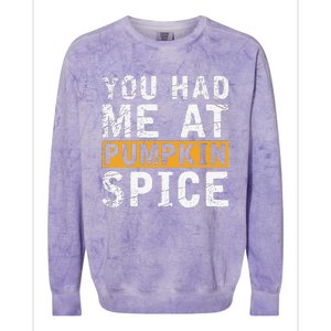 Funny Pumpkin Spice Halloween Gift Spooky Pumpkin Colorblast Crewneck Sweatshirt