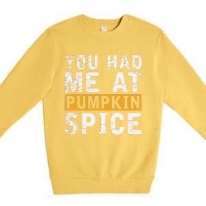 Funny Pumpkin Spice Halloween Gift Spooky Pumpkin Premium Crewneck Sweatshirt