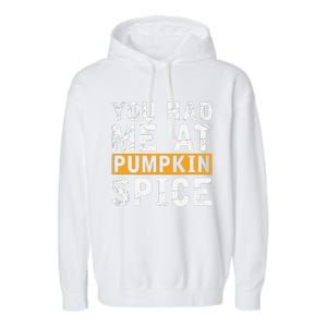 Funny Pumpkin Spice Halloween Gift Spooky Pumpkin Garment-Dyed Fleece Hoodie