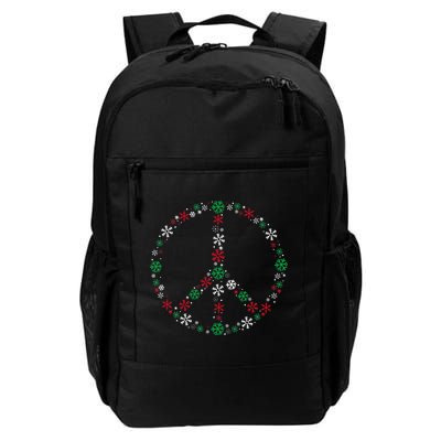 Festive Peace Sign Snowflakes Christmas Decor for a Fun Holiday Season Backpack