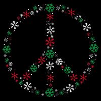 Festive Peace Sign Snowflakes Christmas Decor for a Fun Holiday Season Button
