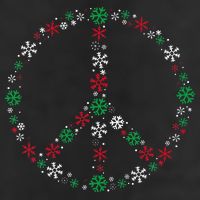 Festive Peace Sign Snowflakes Christmas Decor for a Fun Holiday Season Beanie
