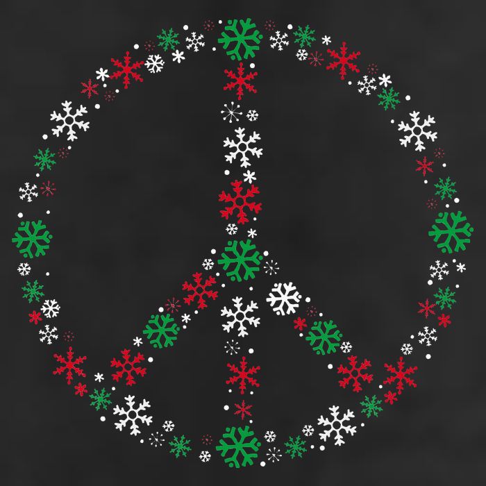Festive Peace Sign Snowflakes Christmas Decor for a Fun Holiday Season Beanie
