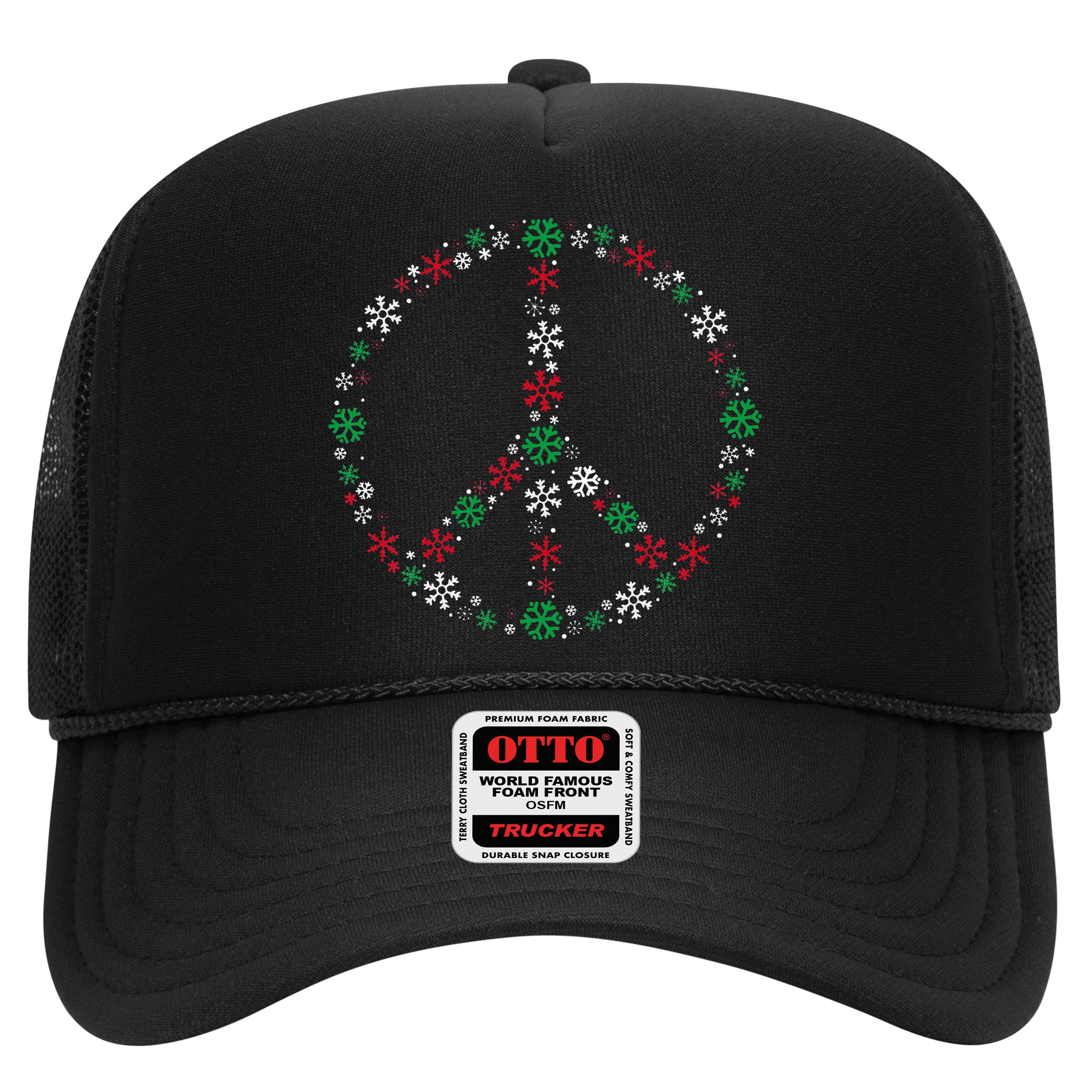 Festive Peace Sign Snowflakes Christmas Decor for a Fun Holiday Season Hat