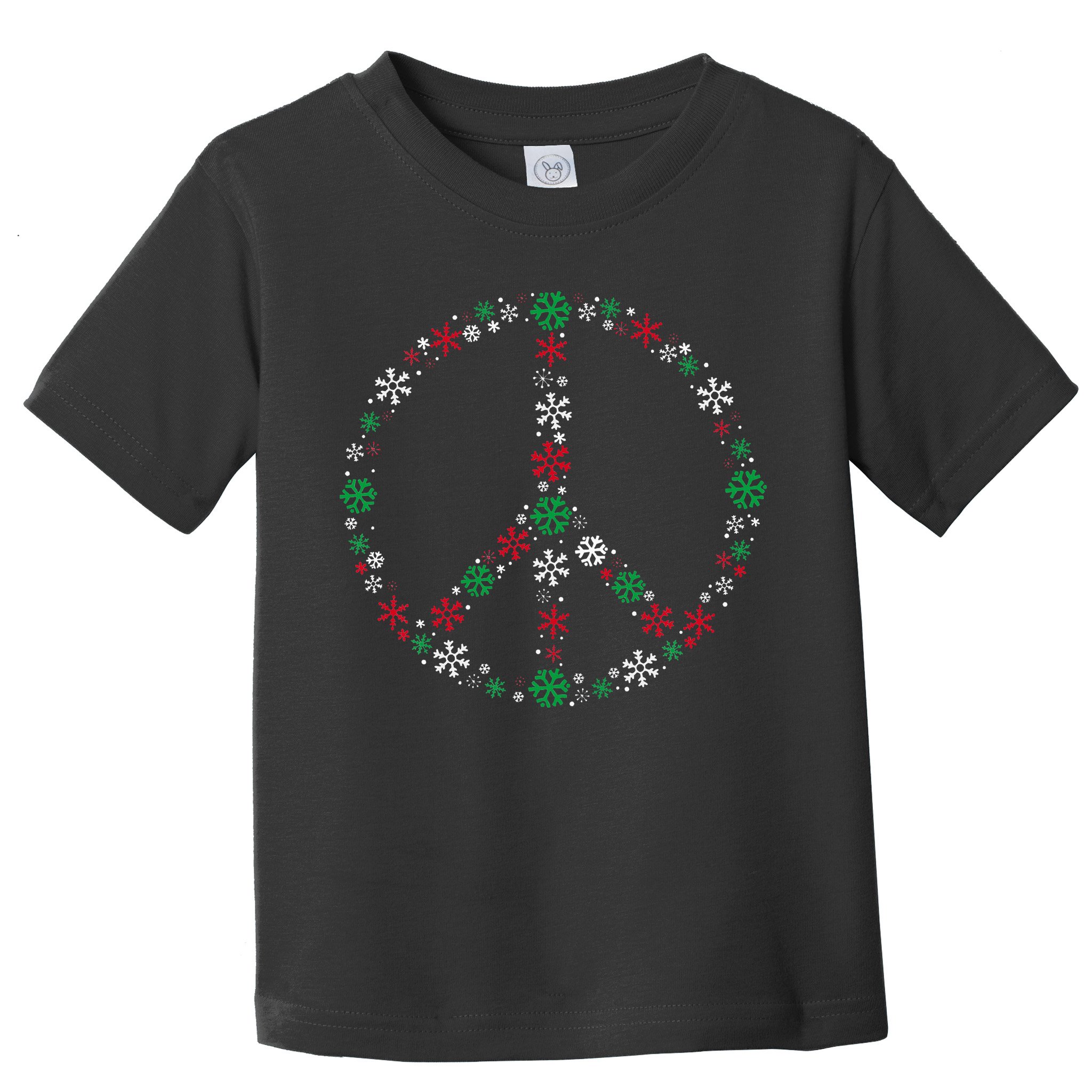 Festive Peace Sign Snowflakes Christmas Decor for a Fun Holiday Season Toddler T-Shirt