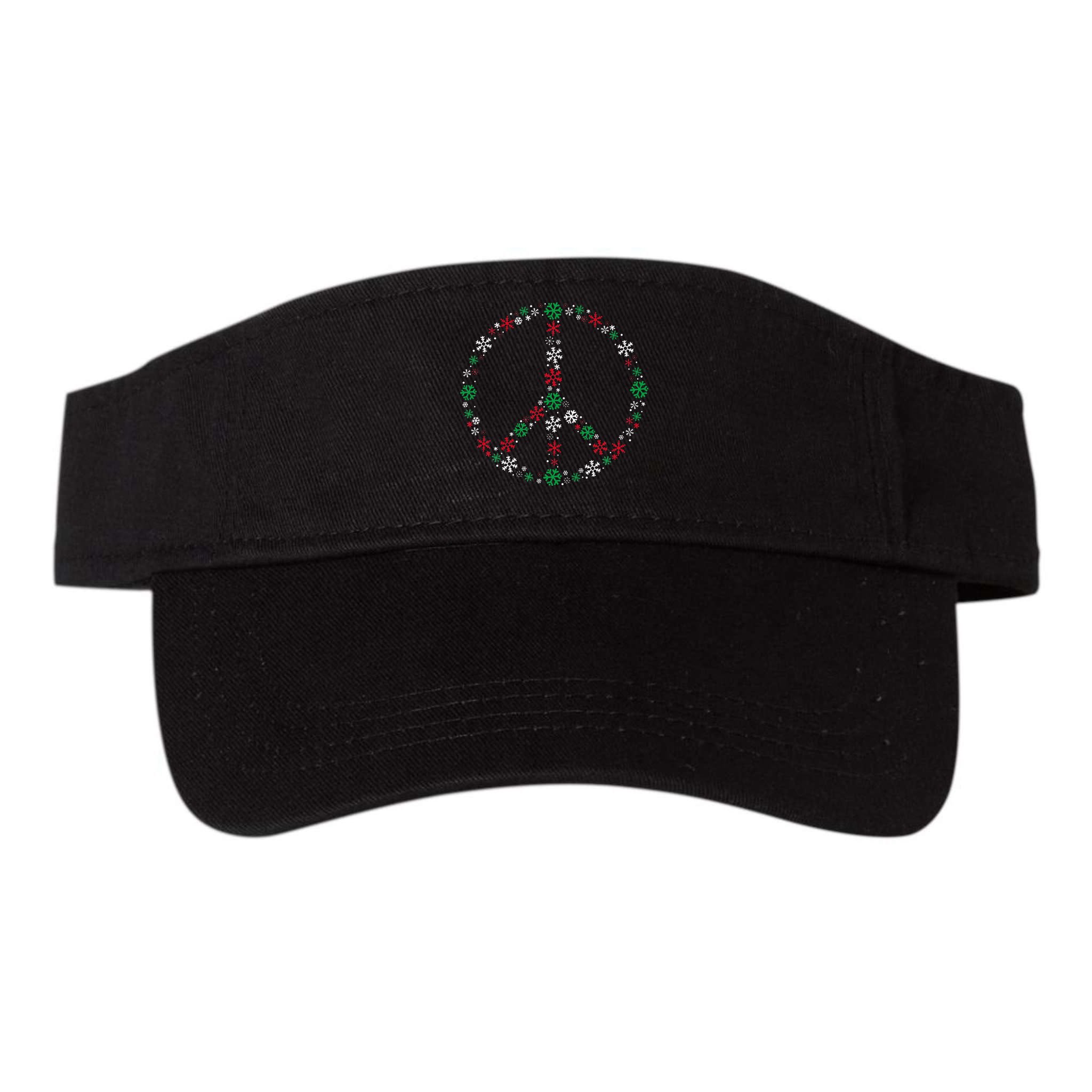 Festive Peace Sign Snowflakes Christmas Decor for a Fun Holiday Season Visor