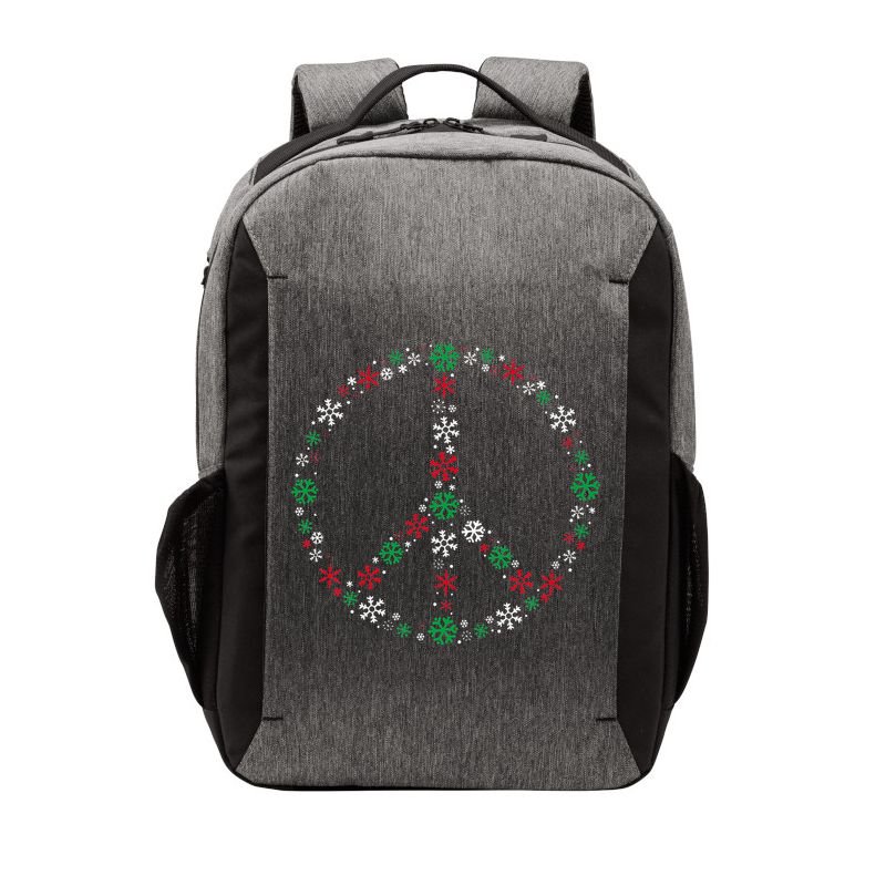 Festive Peace Sign Snowflakes Christmas Decor for a Fun Holiday Season Vector Backpack