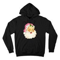 Festive Pink Santa Claus Christmas Pajamas Hoodie