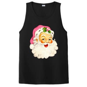 Festive Pink Santa Claus Christmas Pajamas PosiCharge Competitor Tank