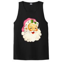 Festive Pink Santa Claus Christmas Pajamas PosiCharge Competitor Tank