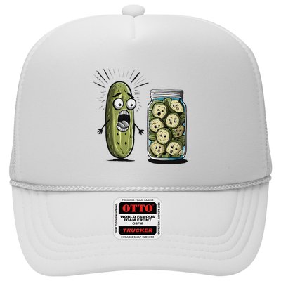 Funny Pickle Surprise A Cucumber And A Jar Of Sliced Pickles Trucker Hat