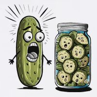 Funny Pickle Surprise A Cucumber And A Jar Of Sliced Pickles Wool Snapback Cap