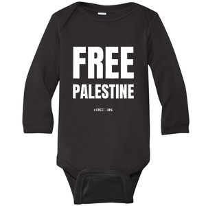 Free Palestine Support Palestine People Baby Long Sleeve Bodysuit