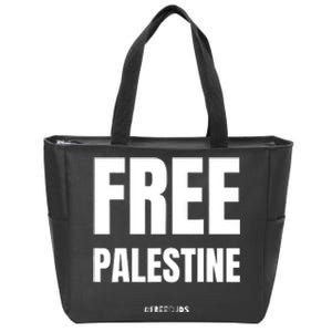 Free Palestine Support Palestine People Zip Tote Bag