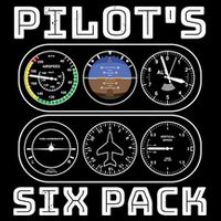 Fun Pilots Sixpack Flight Instruts Six Pack Great Gift Cooling Performance Crew T-Shirt